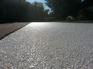 Steentapijt, opgewassen tegen regenplassen!